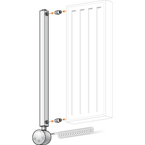 Termosifone elettrico Ekreator LUXRAD 800W, altezza 1800mm, nero opaco, pagina