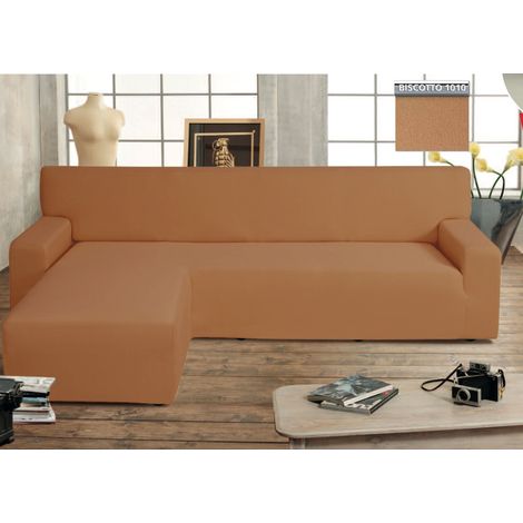 Copridivano Genius Con Penisola Chaise Longue Modello Swing Colore Biscotto, misuraDestracoloreBiscotto (1/5)