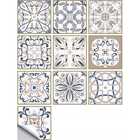 Selbstklebende PVC-Patchwork-Paneele, 10er-Set, Tapete 20x20cm, zm-06-033 (1/5)