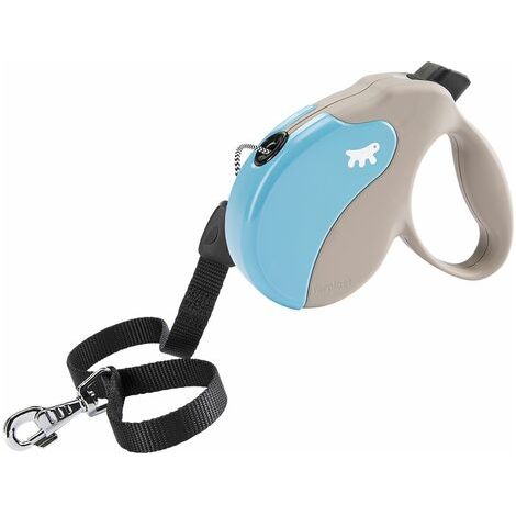 Ferplast AMIGO CORD Guinzaglio allungabile con cordino. 4 misure e vasta scelta di colori.. Variante L - Misure: 16 x 3.8 x h 15 cm - Azzurro (1/5)