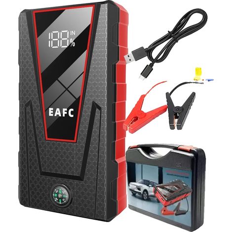 Démarreur de voiture, 1200A de courant de crête, chargement USB, boîte à clip standard (1/2)