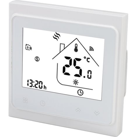 Thermostat WIFI Intelligent Maison, Programmateur de Température avec Application Mobile et Commande Vocale, Contrôleur de Chauffage Eau/Gaz, 95-240V (1/5)