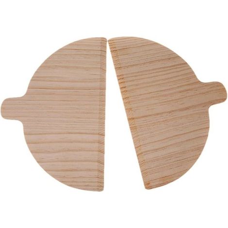 Wooden Pizza Peel Set 2 Semi-Circular Pizza Paddle Spatulas for Oven Use Perfect Baking Accessory for Homemade Pizza and (1/4)