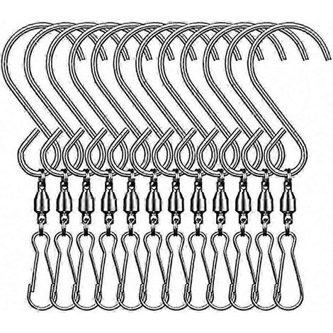 20 Stück drehbare S-Haken zum Aufhängen von Wetterfahnen und Blumentöpfen im Garten (1/5)