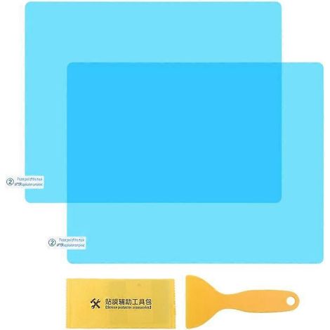 Lot de 2 films protecteurs anti-pluie, anti-buée et transparents pour rétroviseurs de voiture, résistants aux rayures et imperméables (livraison directe). (1/5)