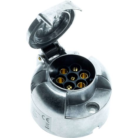 Conector de remolque de 7 pines y 12 V - Aluminio (1/4)