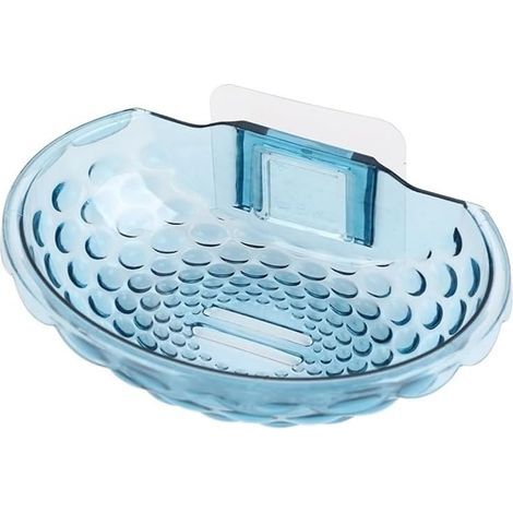Jabonera, soporte para jabón, contenedor de esponja con gancho de pared, barra para fregadero de cocina, jabonera (color: azul) (1/5)