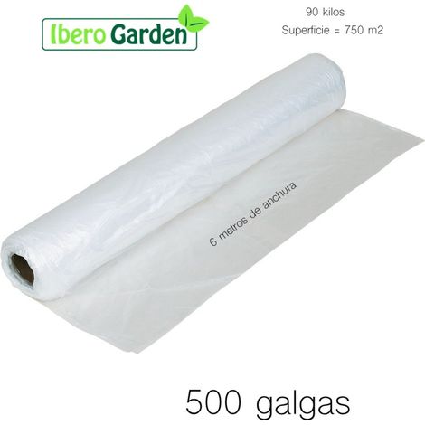 Plástico Natural 500 Galgas Y 6 Metros De Ancho (750 M2 )para todo tipo de usos