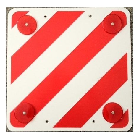 SEGNALETICA TRASPORTI 50X50CM "CARICO SPORGENTE" POLIONDA (1/2)