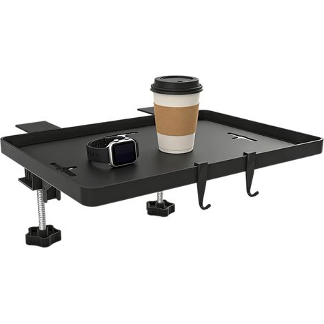 Table de Chevet Suspendue, Tablette Tête de Lit Mezzanine en Acier 34x24.5x2cm (1/4)