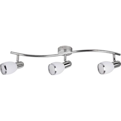 Plafoniera Rabalux Elite cromo/bianco vetro 3 luci E14 (1/3)