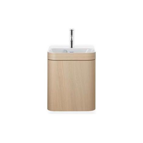 Set lavabo HAPPY D.2 PLUS con anta a sinistra, 400x360 mm, con maniglia in HL, super opaco