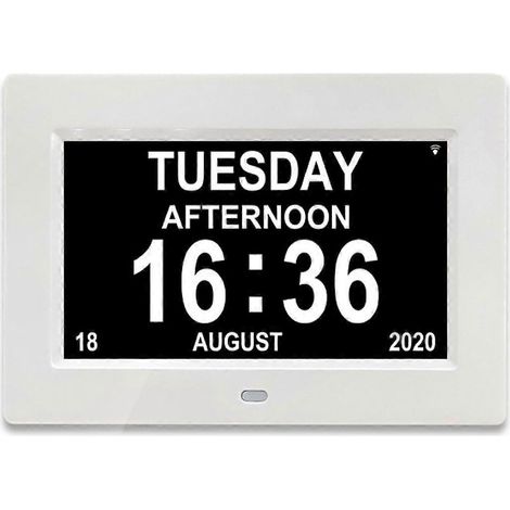 Horloge calendrier numérique pour seniors, avec affichage de la date et du jour de la semaine. (1/5)