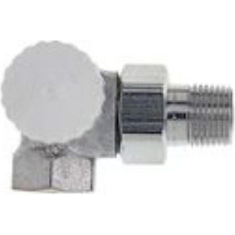 Heimeier V exact vanne de radiateur double croche gauche 3/8 nickelé (1/4)