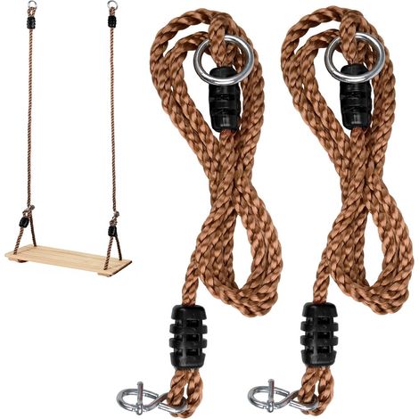 2 x Outdoor Swing Ropes, 1.8 m Extension Ropes for Swing 1 Pair Adjustable Swing Ropes Holds Up to 200kg for Outdoor Playground Boxing (1/5)