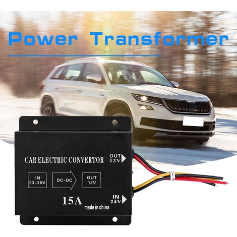 Convertisseur 24V CC vers 12V CC 15A 180W pour voiture camion réducteur de tension électrique transformateur abaisseur (1/5)