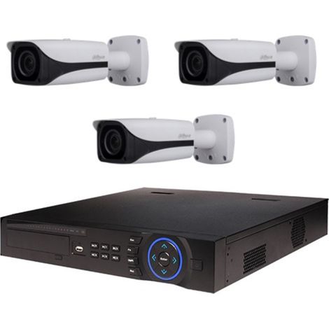 Kit de Vidéosurveillance Dahua Enregistreur DVR et 3 Caméras Box Analogiques HDCVI PTZ