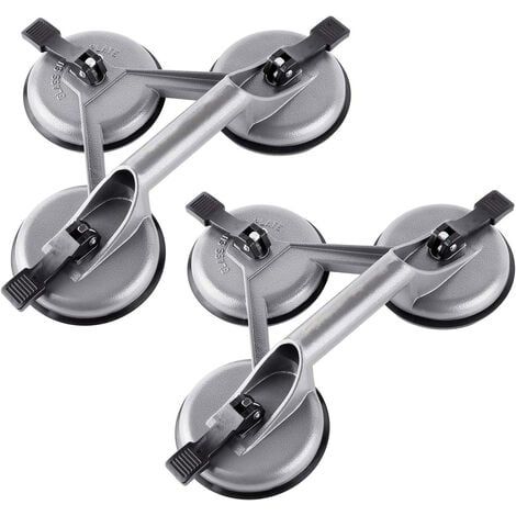 2x Aluminum Suction Cups 120kg 120mm Glass Handling Suction Cup with 3 Suction Cups NPTERBL (1/4)