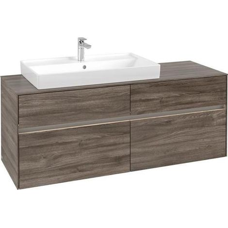 VB WTUS Collaro C089B0 1400x548x500mm m. Bel. 4 Ausz. WT li Stone Oak (1/3)