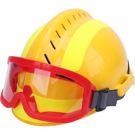 Casque de sauvetage pour travail en hauteur, casque de sécurité avec lampe frontale ventilée, pour interventions d'urgence en cas de séisme, d'incendie ou de recherche, couleur jaune F2. (1/5)