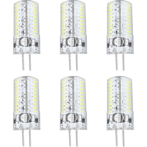 Bulbs LED G4, Base to two pins, 5W, corn, lighting landscaping, home, white pure, 6000-6500K, 6 pieces (1/5)
