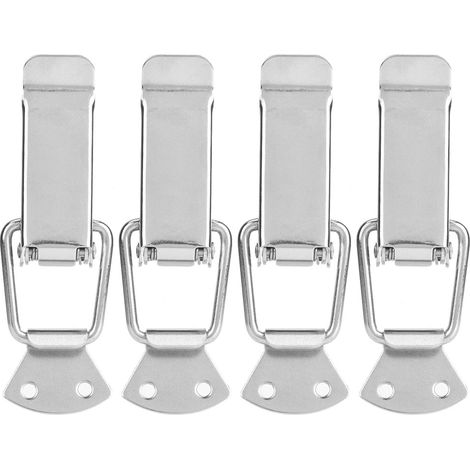Fermoir À Bascule - Verrou En Fer Plaqué Nickel - Pour Boîte À Outils Et Équipement Mécanique - Lot De 4 Pièces (1/5)