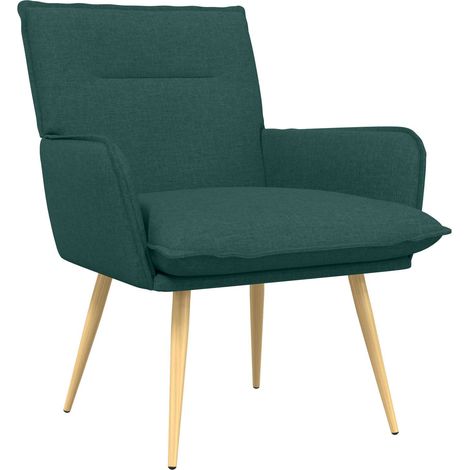 Poltrona Verde Scuro Tessuto vidaXL (1/5)
