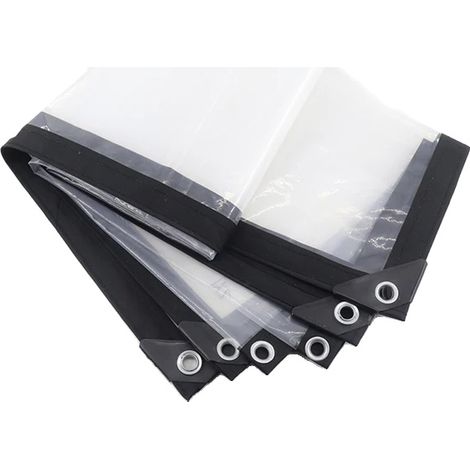 Housse de pluie pour étagère de jardin, transparente, coupe-vent, épaisseur de 012 mm, 0.12mm Épais, 3x4m (1/2)