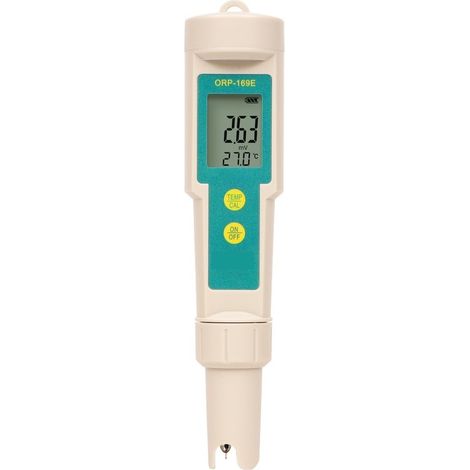 Detector de agua 169E, medidor ORP/Redox impermeable, monitor de pH, pantalla LCD, bolígrafo de bloqueo de datos para piscinas y acuarios. (1/5)