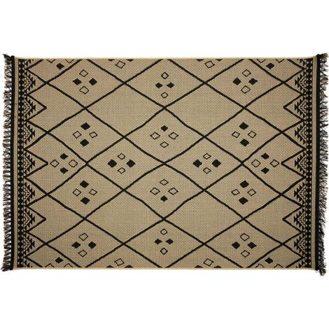 Tapis Déco Ethnique "Mirage" 150x200cm Naturel (1/4)