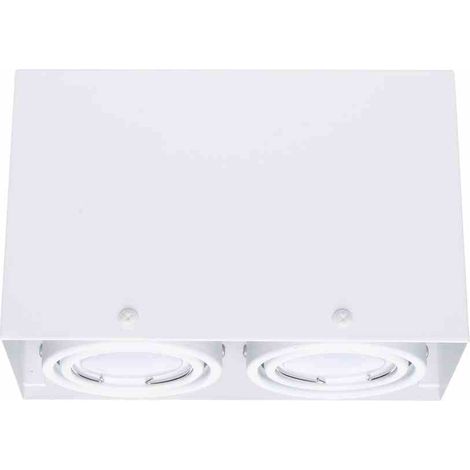 LAMPADA DA SOFFITTO BLOCCO BIANCA 2x7W GU10 LED (1/5)