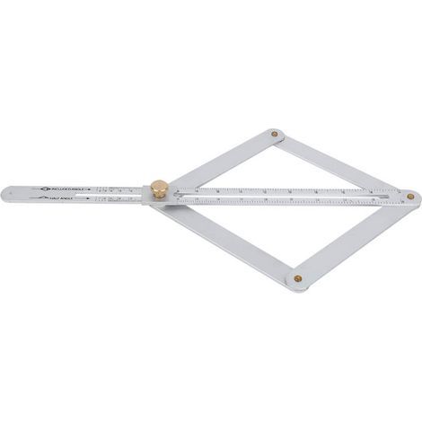 Winkelmesser, verstellbarer tragbarer Winkelmesser aus Aluminiumlegierung, mit digitaler Winkelskala aus Edelstahl (silber) (1/5)