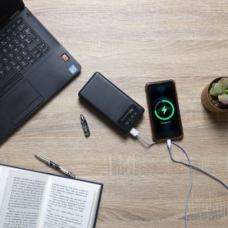 Batterie Externe - BE MIX - 30000mAh - Lumineuse - Noir