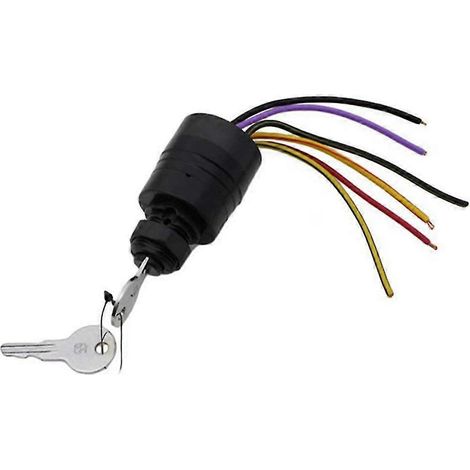 Contacteur à clé d'allumage à 6 fils 87-88107 pour moteurs hors-bord Mercury - Accessoires nautiques (1/5)