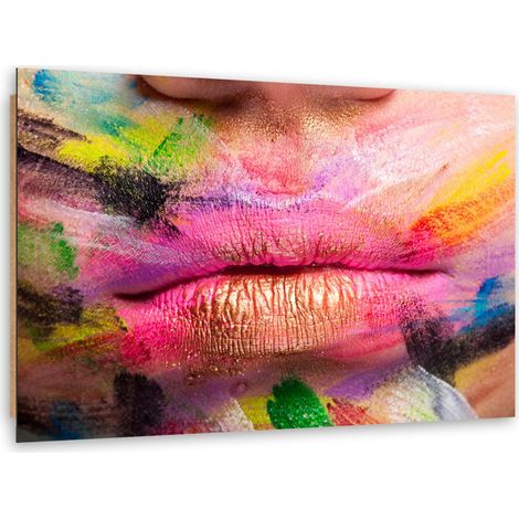 Quadro deco panel, Labbra colorate - 90x60 (1/5)