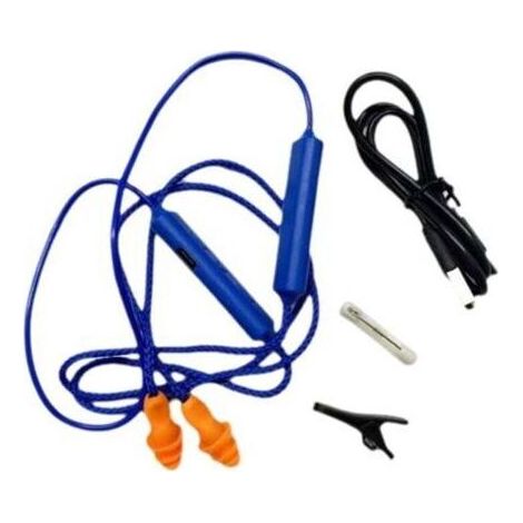 Bouchons D'Oreille Écouteur Bluetooth pour Travail, Suppression Du Bruit, Protection Auditive, Chantiers de Construction, Endroits Bruyants Bleu (1/4)