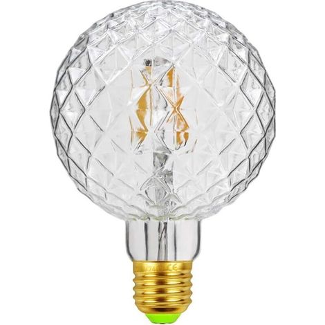 Vintage-LED-Lampe mit Retro-Glühfaden, 4 W, 220/240 V, E27, dekorative Glühbirne, G95-Kristallfassung