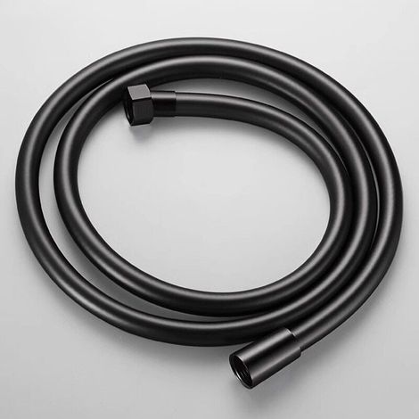 Trywise Tuyau de douche flexible en PVC noir de 2m, pour pomme de douche à main de salle de bain (1/4)