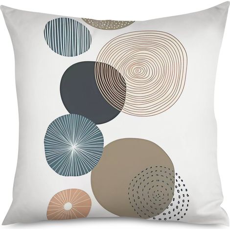 Housse de Coussin Déco Motif Géométrique Minimaliste (1/5)