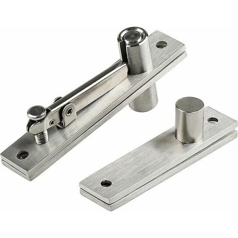 Charnières de porte pivotantes en acier inoxydable Charnières pivotantes robustes pour portes en bois Arbre à 360 degrés (1/4)