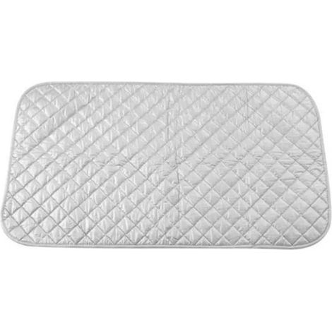 Housse de table à repasser - Tapis de repassage - Table à repasser de bureau - Légère - Tissu - Pliable - Fer à repasser de voyage - 80 x 48 cm - Gris (1/5)