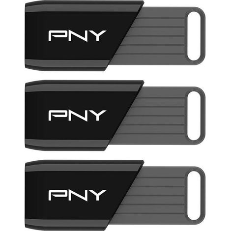 Pack de 3 Clés USB 3.2 - PNY - Attaché X - 128 Go - Jusqu'a 130 Mo/s (1/5)