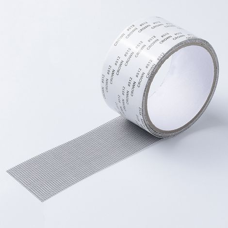 Ruban Adhesif Reparation Moustiquaire, Patch Repare Moustiquaire Réparation de Fenêtre Kit de Moustiquaire Adhesive Reparation (gris 5cm2m) (1/5)