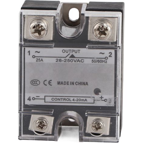 Halbleiterrelais (SSR), 4–20 mA Eingang, 28–250 V AC Ausgang, Soft-Touch-Spannungsregler