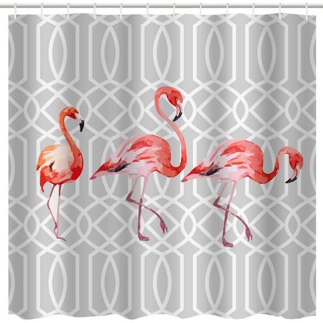 Grau gestreifter Duschvorhang fürs Badezimmer, modern und elegant, 180 x 2