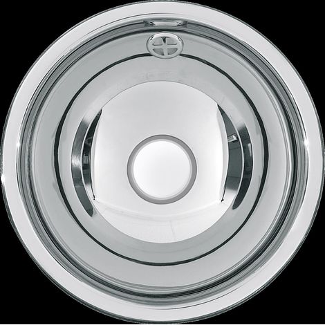 KWC Bassin rond, RONDO, inox, 295x119 mm, trop-plein, satiné (1/2)