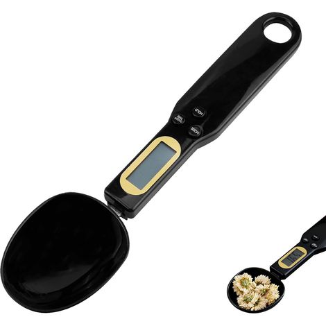 Bilancia Digitale a Cucchiaio, Bilancia Dosatore 500g/0.1g Alta Precisione con Display LCD e Funzione TARA, (Noir)