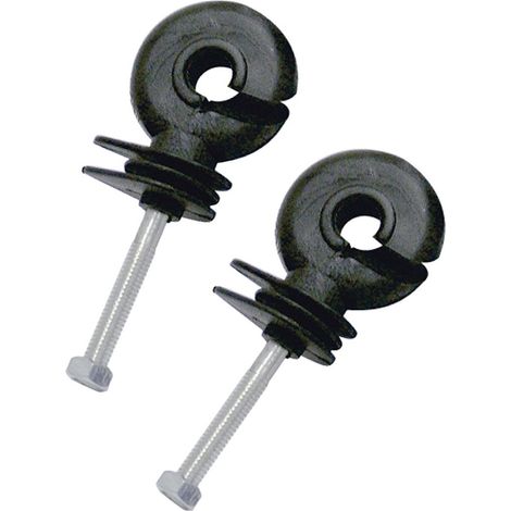 Isolateur pour fil et câble max 8 mm vis avec écrou papillon pour poteaux en fer paquet de 50 pièces