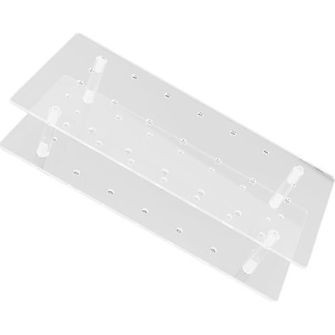 Présentoir à gâteaux en acrylique transparent à 21 trous, réutilisable, à 2 étages, idéal pour les mariages, les fêtes d'anniversaire et les anniversaires. (1/5)