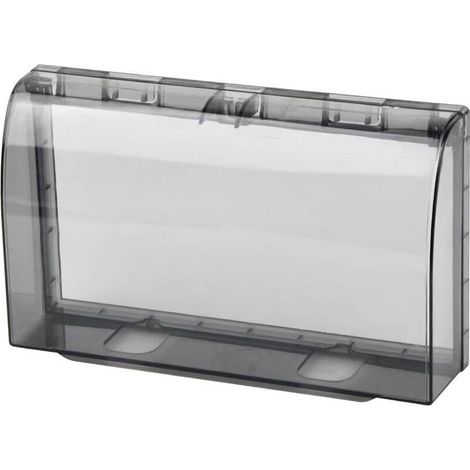 Couvercle de Prise de Courant à 2 Gangs, Cache Prise Étanche Couvercle 118 Type Universel, Boîtier Cache Prise Murale, Protection Prise Electrique Exterieur, pour Salle Bain Cuisine (1/4)